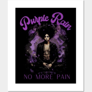 Prince Purple Rain No More Pain Posters and Art